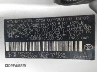 2010 Scion tC z VIN JTKDE3B75A0307320, wystawiony jako IAAI lot #42494128 z przebiegiem 132 516 mil mil oraz . Historia ofert i sprzedaży dostępna na DreamBid. Obrazek 9.
