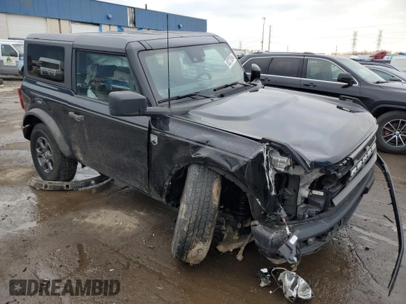 2023 Ford Bronco with VIN 1FMDE5AH6PLB56147, listed as a Copart auction lot 85275394 with 24,594 mi miles and Salvage title. Bid and sale history available at DreamBid. Image 4.