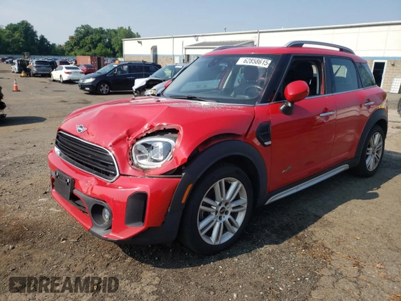 2022 MINI Countryman Cooper z VIN WMZ43BR03N3N71821, wystawiony jako Copart lot #62858615 z przebiegiem 67 534 mil mil oraz Szkoda całkowita • Salvage title. Historia ofert i sprzedaży dostępna na DreamBid. Obrazek 1.