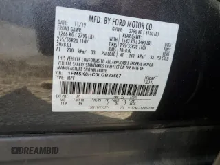 2020 Ford Explorer Platinum with VIN 1FM5K8HC0LGB33667, listed as a Copart auction lot 47372285 with 37,646 mi miles and Salvage Title. Bid and sale history available at carsss.com. Image 15.