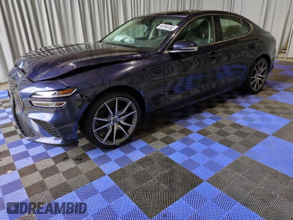 2023 Genesis G70 2.0T with VIN KMTG34TA0PU132391, listed as a Copart auction lot 72075974 with 17,479 mi miles and Salvage Title. Bid and sale history available at DreamBid. Image 1.