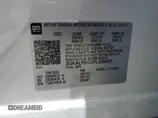 2023 GMC Terrain SLT z VIN 3GKALPEG1PL230920, wystawiony jako Copart lot #53352805 z przebiegiem 33 671 mil mil oraz Szkoda całkowita • Salvage title. Historia ofert i sprzedaży dostępna na DreamBid. Obrazek 14.