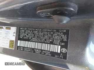 2009 Toyota Prius with VIN JTDKB20U593518358, listed as a IAAI auction lot 41916937 with 237,899 mi miles and . Bid and sale history available at carsss.com. Image 9.
