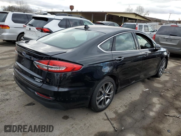2020 Ford Fusion Hybrid Titanium with VIN 3FA6P0RU7LR157059, listed as a Copart auction lot 37586093 with 0 mi miles. Bid and sale history available at carsss.com. Image 3.