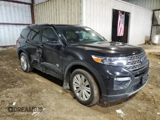 2022 Ford Explorer King Ranch with VIN 1FM5K7LCXNGA76706, listed as a Copart auction lot 83227544 with 28,879 mi miles and Salvage Title. Bid and sale history available at carsss.com. Image 4.