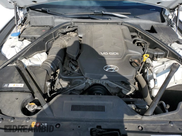 2015 Hyundai Genesis 3.8L with VIN KMHGN4JEXFU073049, listed as a Copart auction lot 68503014 with 113,609 mi miles and Salvage Title. Bid and sale history available at carsss.com. Image 12.