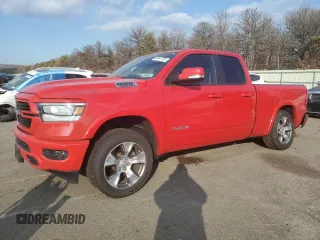 2020 Ram 1500 Laramie with VIN 1C6SRFDT9LN401373, listed as a Copart auction lot 88947705 with 52,161 mi miles and Salvage Title. Bid and sale history available at carsss.com. Image 1.