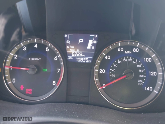 2014 Hyundai Accent GS with VIN KMHCT5AE8EU145312, listed as a IAAI auction lot 41021429 with 70,835 mi miles. Bid and sale history available at carsss.com. Image 7.