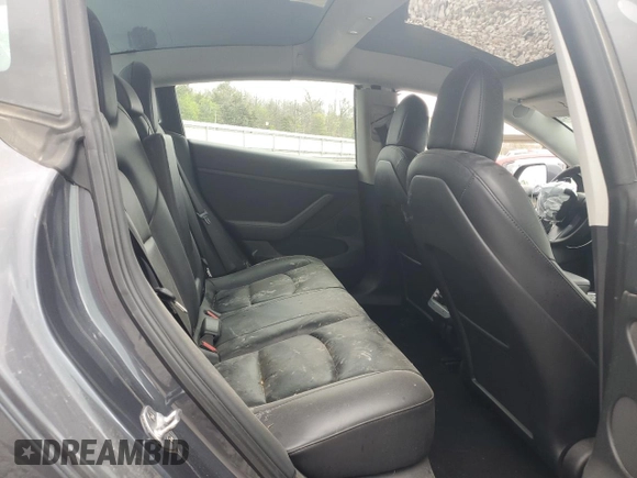 2022 Tesla Model 3 with VIN 5YJ3E1EA4NF371483, listed as a Copart auction lot 49287665 with 59,476 mi miles and Salvage Title. Bid and sale history available at DreamBid. Image 10.