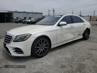2018 Mercedes-Benz S 450 with VIN WDDUG6GB5JA354475, listed as a Copart auction lot 57624515 with 48,323 mi miles and Salvage title. Bid and sale history available at DreamBid. Image 1.