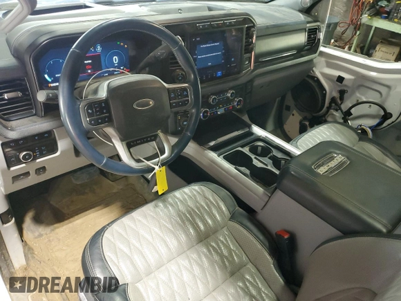 2024 Ford F-350 XL with VIN 1FT8W3BM0REC88847, listed as a Copart auction lot 59127545 with 22,115 mi miles and Salvage title. Bid and sale history available at DreamBid. Image 8.