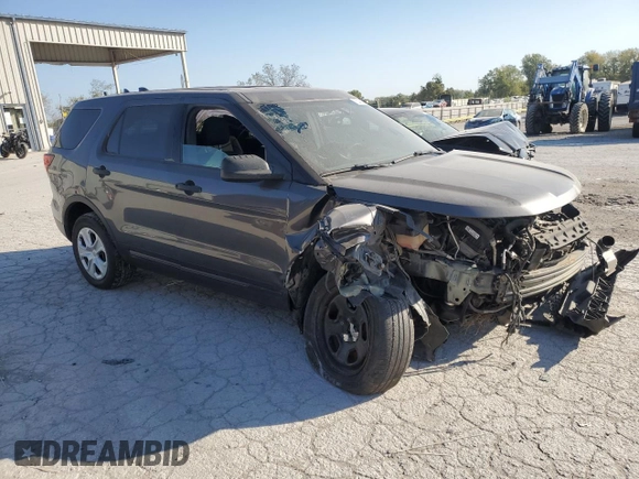 2016 Ford Utility Police Interceptor with VIN 1FM5K8AR9GGD04338, listed as a Copart auction lot 75249224 with 0 mi miles and Salvage Title. Bid and sale history available at carsss.com. Image 4.