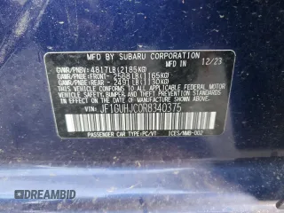2024 Subaru Impreza RS with VIN JF1GUHJC0R8340375, listed as a Copart auction lot 78351804 with 9,853 mi miles and Salvage Title. Bid and sale history available at carsss.com. Image 14.