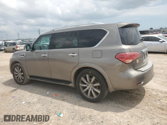 2013 Infiniti QX56 with VIN JN8AZ2NF3D9550754, listed as a Copart auction lot 54130675 with 202,669 mi miles and Salvage title. Bid and sale history available at DreamBid. Image 2.