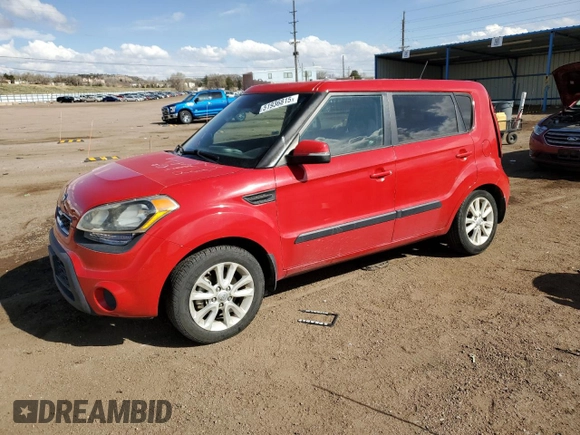 2013 Kia Soul + with VIN KNDJT2A67D7529873, listed as a Copart auction lot 51936815 with 56,139 mi miles and Salvage Title. Bid and sale history available at DreamBid. Image 1.
