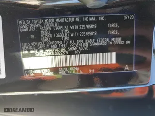 2020 Toyota Highlander XLE with VIN 5TDGZRAH3LS022279, listed as a Copart auction lot 48908075 with 69,355 mi miles and Salvage Title. Bid and sale history available at carsss.com. Image 16.