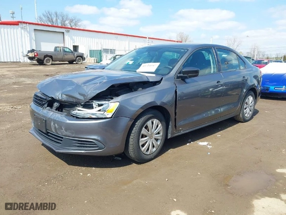 2014 Volkswagen Jetta Sedan S with VIN 3VW2K7AJ7EM422108, listed as a IAAI auction lot 41924347 with 76,584 mi miles. Bid and sale history available at carsss.com. Image 2.