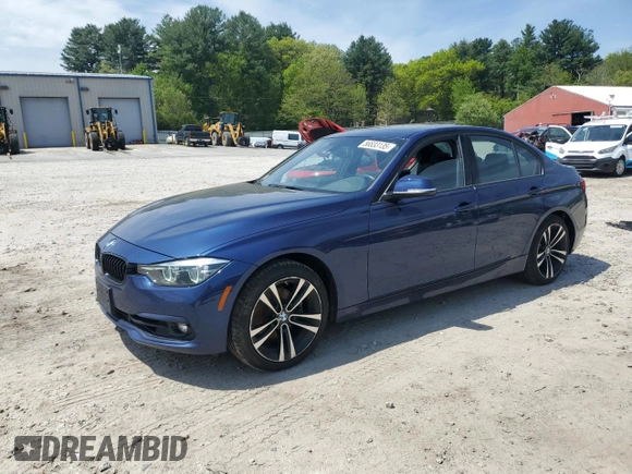 2018 BMW 3 Series 330i xDrive with VIN WBA8D9C54JEM33342, listed as a Copart auction lot 56833135 with 36,434 mi miles and Salvage title. Bid and sale history available at DreamBid. Image 1.