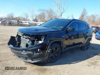 2022 Jeep Compass Latitude with VIN 3C4NJDBB4NT134481, listed as a IAAI auction lot 41973387 with 97,533 mi miles and . Bid and sale history available at DreamBid. Image 2.