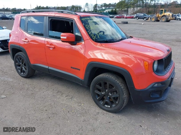 2018 Jeep Renegade Latitude with VIN ZACCJBBB3JPH30968, listed as a IAAI auction lot 41984209 with 106,338 mi miles. Bid and sale history available at carsss.com. Image 1.