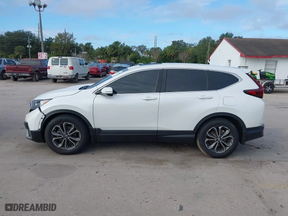 2021 Honda CR-V EX with VIN 5J6RW1H56MA008030, listed as a IAAI auction lot 41165586 with 56,835 mi miles. Bid and sale history available at carsss.com. Image 14.