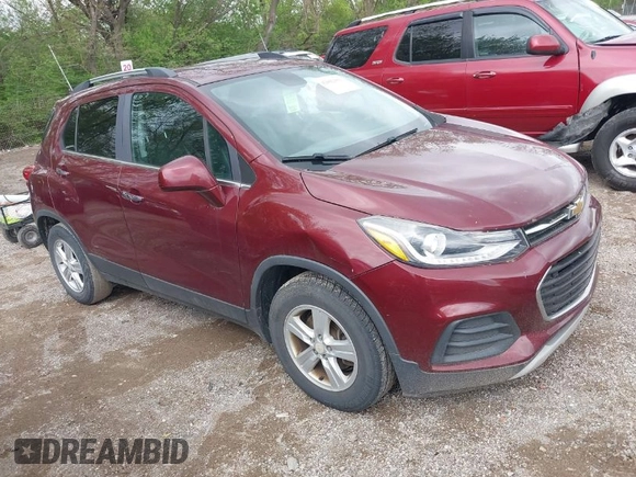 2017 Chevrolet Trax LT with VIN 3GNCJLSB0HL250919, listed as a IAAI auction lot 42092001 with 101,920 mi miles. Bid and sale history available at carsss.com. Image 1.