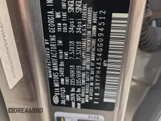 2016 Kia Sorento EX with VIN 5XYPH4A54GG094512, listed as a Copart auction lot 64965125 with 162,565 mi miles and Salvage title. Bid and sale history available at DreamBid. Image 13.