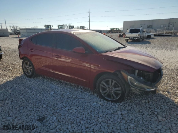 2018 Hyundai Elantra GL with VIN KMHD84LF8JU636818, listed as a Copart auction lot 88900295 with 0 mi miles and Salvage Title. Bid and sale history available at carsss.com. Image 4.