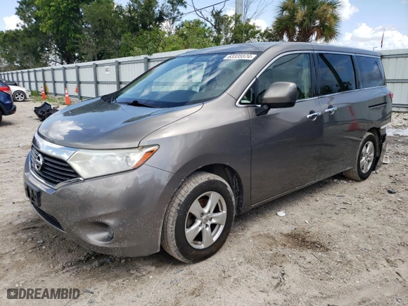 2015 Nissan Quest S with VIN JN8AE2KP3F9128253, listed as a Copart auction lot 63335574 with 81,780 mi miles and Salvage Title. Bid and sale history available at carsss.com. Image 1.