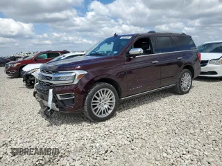 2024 Ford Expedition Platinum с VIN 1FMJU1M81REA40775, выставлен на аукционе Copart как лот 70694324 с пробегом 7 104 миль миль и Списание • Salvage title. История ставок и продаж доступна на DreamBid. Изображение 1.