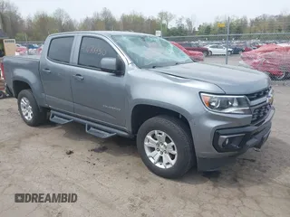 2022 Chevrolet Colorado 2WD LT z VIN 1GCGSCEN7N1315846, wystawiony jako IAAI lot #42133330 z przebiegiem 38 617 mil mil oraz . Historia ofert i sprzedaży dostępna na DreamBid. Obrazek 1.