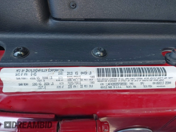 2005 Jeep Wrangler X with VIN 1J4FA39S95P385581, listed as a IAAI auction lot 41333338 with 150,010 mi miles and . Bid and sale history available at DreamBid. Image 9.