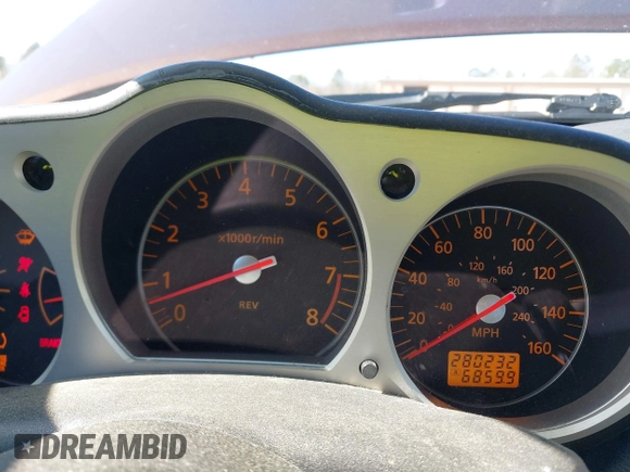 2006 Nissan 350Z with VIN JN1AZ34D66M307234, listed as a IAAI auction lot 41775046 with 280,232 mi miles and . Bid and sale history available at DreamBid. Image 7.