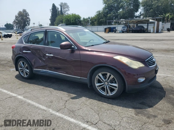 2012 Infiniti EX Journey with VIN JN1AJ0HPXCM400733, listed as a Copart auction lot 59629905 with 171,470 mi miles and Salvage title. Bid and sale history available at DreamBid. Image 4.