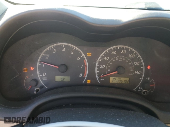 2011 Toyota Corolla L with VIN JTDBU4EE7B9135662, listed as a Copart auction lot 48687015 with 206,102 mi miles and Salvage Title. Bid and sale history available at carsss.com. Image 9.
