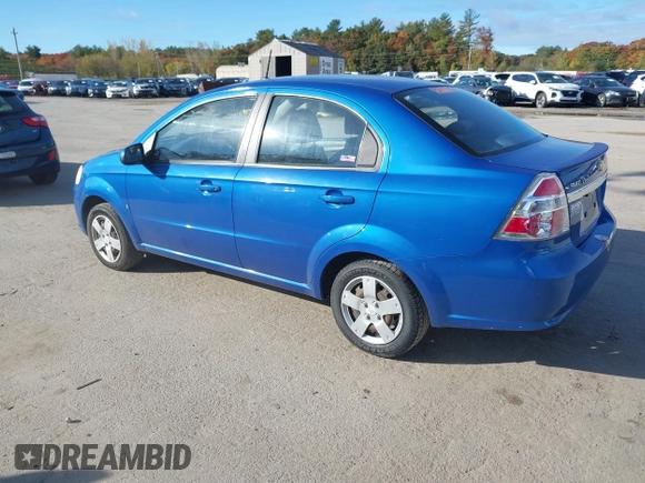 2009 Chevrolet Aveo 1LT with VIN KL1TD56E49B666742, listed as a IAAI auction lot 40585197 with 60,859 mi miles and . Bid and sale history available at DreamBid. Image 3.