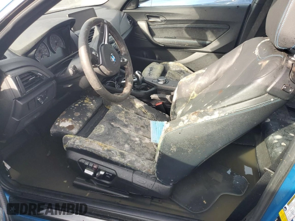 2017 BMW M2 with VIN WBS1H9C38HV887314, listed as a Copart auction lot 74623024 with 0 mi miles and Salvage Title. Bid and sale history available at carsss.com. Image 7.