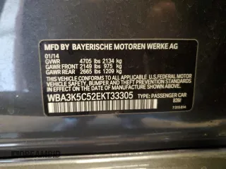 2014 BMW 3 Series 328d xDrive with VIN WBA3K5C52EKT33305, listed as a Copart auction lot 60558625 with Not provided miles and Salvage title. Bid and sale history available at DreamBid. Image 12.
