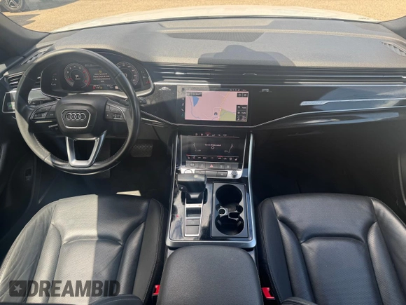 2019 Audi Q8 Premium Plus z VIN WA1BVAF15KD028897, wystawiony jako Copart lot #58662265 z przebiegiem 108 105 mil mil oraz Tytuł czysty. Historia ofert i sprzedaży dostępna na DreamBid. Obrazek 9.