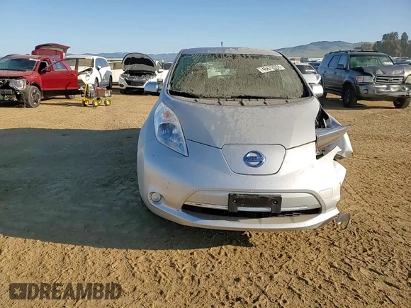 2013 Nissan LEAF S with VIN 1N4AZ0CP0DC400329, listed as a Copart auction lot 46677055 with 45,484 mi miles and Salvage Title. Bid and sale history available at carsss.com. Image 11.
