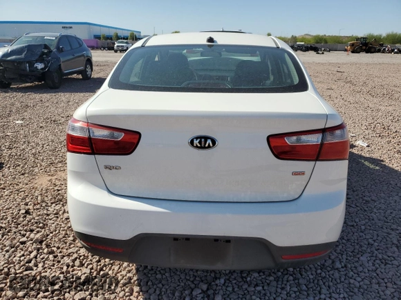 2014 Kia Rio LX with VIN KNADM4A38E6415462, listed as a Copart auction lot 52143555 with 60,079 mi miles and Salvage Title. Bid and sale history available at DreamBid. Image 6.