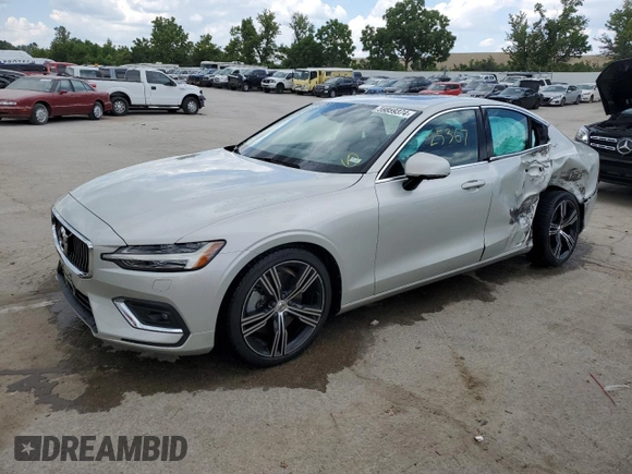 2019 Volvo S60 Inscription with VIN 7JRA22TL6KG009359, listed as a Copart auction lot 59859374 with 25,367 mi miles and Salvage Title. Bid and sale history available at carsss.com. Image 1.
