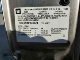 2001 Chevrolet Suburban LS with VIN 3GNEC16TX1G189524, listed as a Copart auction lot 47223945 with 193,201 mi miles and Salvage Title. Bid and sale history available at carsss.com. Image 13.