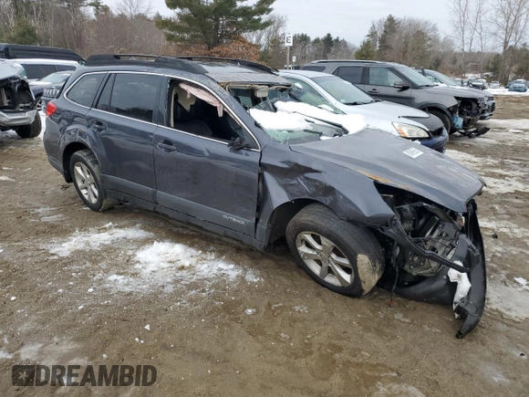 2013 Subaru Outback Limited with VIN 4S4BRBKC1D3319408, listed as a Copart auction lot 45486565 with Not provided miles and Non repairable. Bid and sale history available at DreamBid. Image 4.