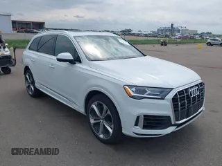 2021 Audi Q7 Premium Plus with VIN WA1LXAF75MD021454, listed as a IAAI auction lot 42444321 with 39,103 mi miles and . Bid and sale history available at DreamBid. Image 1.