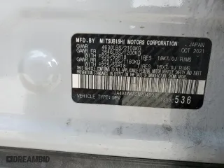 2022 Mitsubishi Eclipse Cross SE with VIN JA4ATWAA2NZ045931, listed as a Copart auction lot 44784505 with 55,340 mi miles and Salvage Title. Bid and sale history available at carsss.com. Image 14.