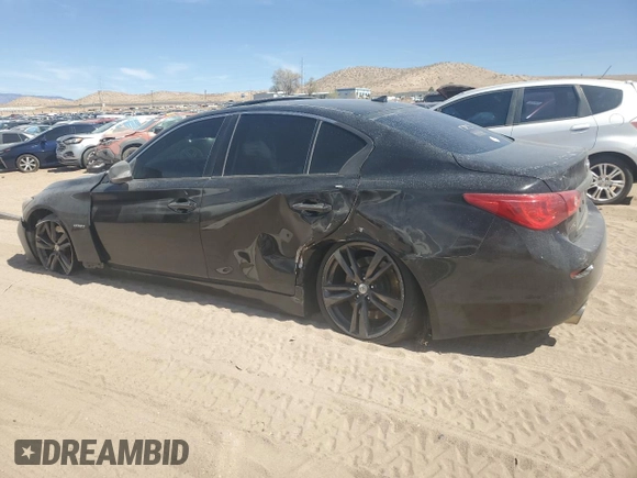 2014 Infiniti Q50 Hybrid Sport with VIN JN1AV7AR5EM700580, listed as a Copart auction lot 42575395 with 152,518 mi miles and Salvage Title. Bid and sale history available at carsss.com. Image 2.