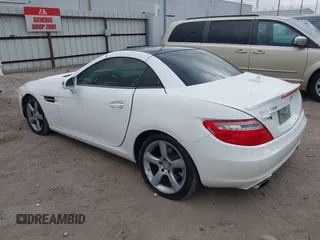 2014 Mercedes-Benz SLK 250 with VIN WDDPK4HA7EF081313, listed as a IAAI auction lot 41520329 with 53,031 mi miles and . Bid and sale history available at DreamBid. Image 3.