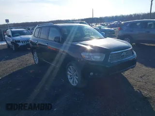 2009 Toyota Highlander Hybrid Limited with VIN JTEEW44A792035677, listed as a IAAI auction lot 41429153 with 110,001 mi miles. Bid and sale history available at carsss.com. Image 1.