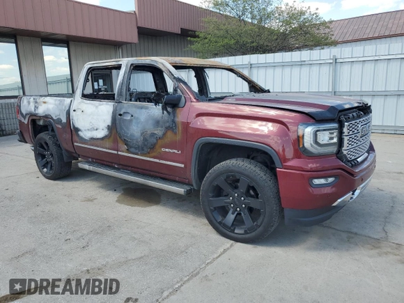 2017 GMC Sierra 1500 Denali with VIN 3GTU2PEJ6HG291147, listed as a Copart auction lot 54593785 with Not Provided miles and Non Repairable. Bid and sale history available at DreamBid. Image 4.